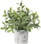 Hollyone Mini Artificial Potted Plants Fake Plants in Marble Pots, 1Pcs Plastic Eucalyptus Greenery Faux Plants for Home Office Desk Room Centerpi...