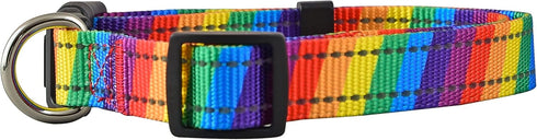 Native Pup Reflective Dog Collars (Large, Rainbow)...