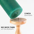 CANDWAX 3x3 Pillar Candles Set of 3 - Rustic Unscented No Drip Green Candles for Home Decor, Weddings, Centerpieces...