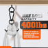 2PCS 5Inch Plated Screw Eyes Hook & 2PCS 8MM Snap Hooks, Heavy Duty Screw in Eye Hooks for Securing Cable Wires, Hammock Stand, Indoor & Outdoor U...