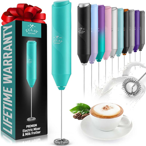 Zulay Froth Mate Powerful Milk Frother for Coffee - Portable & Compact Handheld Foam Maker for Lattes, Cappuccinos, Matcha, Hot Chocolate - Milk F...