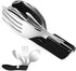 UMEINAC TECH Camping Utensils, 4 in 1 Travel Utensil Set Camping Fork Spoon Knife Set Camp Backpacking Utensils Folding Cutlery Set for Camping Hi...