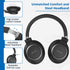 KVIDIO Active Noise Cancelling Headphones, 65 Hours Playtime Bluetooth Headphones with Microphone, Transparency Mode, Deep Bass and Hi-Fi Stereo S...