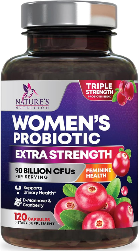 Probiotics for Women with Prebiotics - Women's Probiotic Blend Formulated for Digestive, Vaginal PH, Urinary & Immune Health Support, 90 Billion C...
