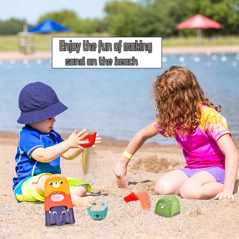 Animal Stacking Cups Bath Toys for Toddlers, 8PCS Nesting Cups Set for Boys & Girls 1-3, Montessori Toys for Toddlers 6-12 Months Play for Indoor/...