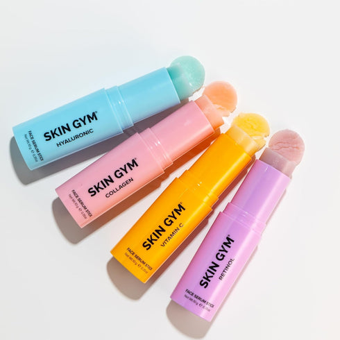 Skin Gym Power Face Serum Multi Balm Stick Collection Brighten, Hydrate, Smooth Fine Lines, and Uneven Skin Tone Face & Eye Moisturizer Sticks Hya...