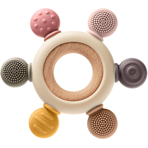 Baby Teething Toys for 0-6 6-12 Months, BPA Free Baby Teether Sensory Toys for Babies 0 3 6 9 12 18 Months, Newborn Infant Toys Gifts for 1 One Ye...