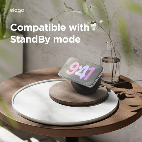 elago MS2 Charging Stand Compatible with MagSafe Charger - Premium Silicone, Compatible with iPhone 16/15/14/13/12 Series, Designed for MagSafe St...