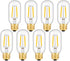 OMAYKEY 2W LED Tubular Bulb 25W Equivalent 250 Lumen, 2700K Warm White E26 Base, Antique Edison T45 Tube Clear Glass Dimmable LED Filament Bulbs, ...