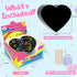 ZMLM Rainbow Scratch Art Party Favors - 160 Mini Heart Scratch Art Note Pads Craft Art Paper for Kids DIY Cards - Black Scratch Art Supplies Birth...