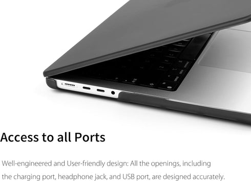 UESWILL Compatible with 2024 2023 2022 2021 Release MacBook Pro 16 inch Case with M4 M3 M2 M1 Pro Max chip & Touch ID, Smooth Matte Hard Shell Cov...