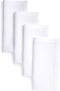 D'Moksha Homes White Linen Napkins Set of 4 - Classic Hemstitch 100% Pure Linen Hemstitch Dinner Napkins 20 x 20 Inch for Summer, Fall and Hallowe...