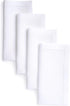 D'Moksha Homes White Linen Napkins Set of 4 - Classic Hemstitch 100% Pure Linen Hemstitch Dinner Napkins 20 x 20 Inch for Summer, Fall and Hallowe...