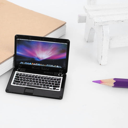 3Pcs Miniature Dollhouse Décor, 1:12 Metal Simulation Laptop Tablet Smart Phone, Mini- Dollhouse Miniatures Furniture Accessories, Doll House Mini...