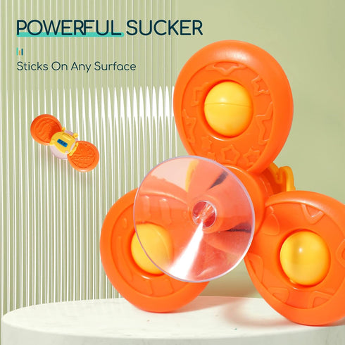 3 in 1 High Chair Toys with Suction Cups Spinner Baby Toys for Babies 6-12 Months,Infant Teething Tray Rattle Bath Toys for Babies 12-18 Months To...