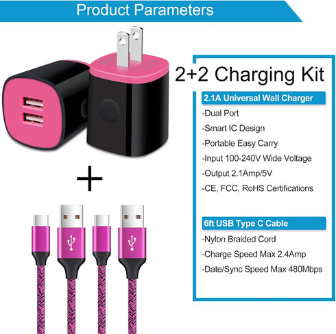 Type C Charger Fast Charging Cable for Samsung Galaxy S24 S23 S22 S21 Ultra S20 FE S10 Lite Note 20 A15 5G A54 A14 A13 A10E A11 A21 A20 A50 A51, P...