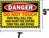 Do Not Touch Stickers 'DO NOT Touch" Danger Warning Labels 5 x 7 Inch - This Will Kill You Electrical Shock Hazard High Voltage Electrocution Viny...