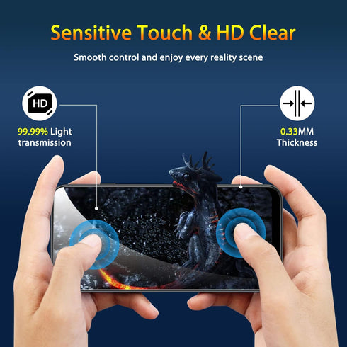3 Pack Screen Protector for Samsung Galaxy A14 5G + 3 Pack Camera Lens Protector, Ultra HD Tempered Glass, 9H Hardness, Anti Scratch, Easy Install...