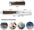 ZhengSheng Folding Chef Knife 4.8" Sharp 440A Stainless Steel Blade Wooden Handle Pocket Foldable Japanese Style Kitchen Knife for Outdoor Camping...