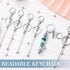 12 Pcs Beadable Keychains Bars Bulk for Keychain Making Blank Beaded Metal Keychain for Craft Keychain DIY Gift(Silver)...