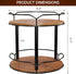 Lazy Susan Organizer 2 Tier - Turntable Spice Rack for Table Top, Wooden Rotating Lazy Susan for Cabinet Pantry Kitchen Countertop Dining Table Cu...