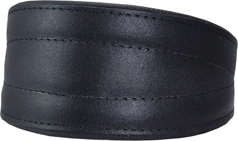Dogs My Love Real Leather Extra Wide Padded Tapered Dog Collar (11"-13" Neck; 2" Wide, Black)...