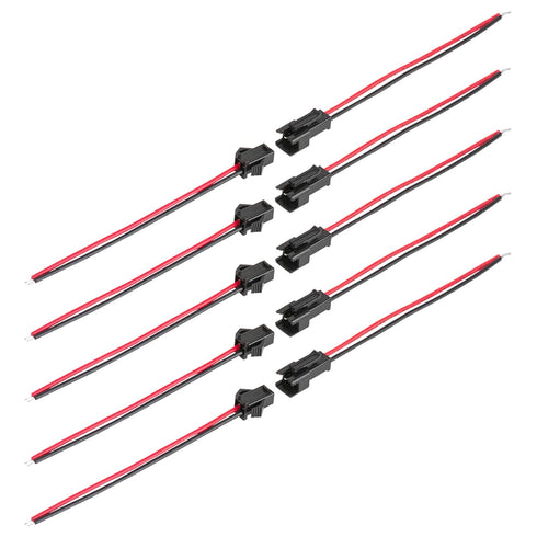 JST SM Connector 40 Pack, VANDESAIL SM 2Pin Jack Plug Male to Female Wire Connector Adapter Electrical Cable for LED Light Strip 20 Pairs 10CM (JS...