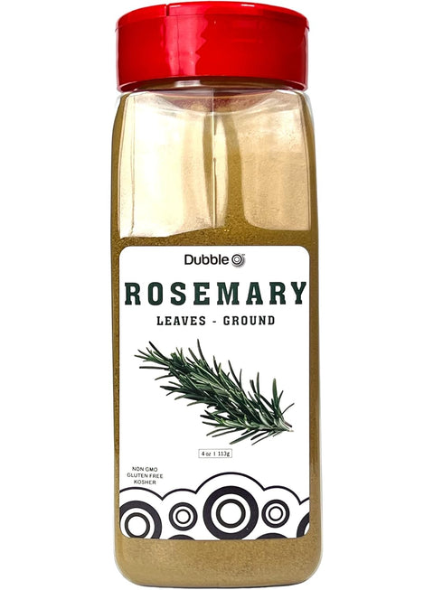 Ground Rosemary Leaves Powder - 5 oz. - Non GMO, Kosher, Halal, and Gluten Free - Dubble O Brand...