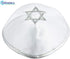 Pack of 5-Pcs Hq 20cm Satin/Velvet Kippah with Silver/Gold String+Star of David for Men & Boys, Israel Kippot Bulk...
