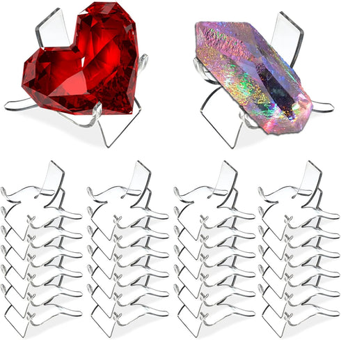 (24 PCS 2.2 x 1.69 x1.89 inch Crystal Display Stand, Rock Display Stand,Acrylic Display Stands for Crystal ,Geodes, Rock ,gemstone ,Mineral, Agate...
