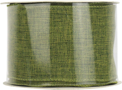 MEEDEE Sage Ribbon Sage Burlap Ribbon Sage Wired Ribbon Green Burlap Ribbon 2.5 inch Wired Edge Ribbon, Perfect for Fall Wreaths Floral Bouquet Gi...