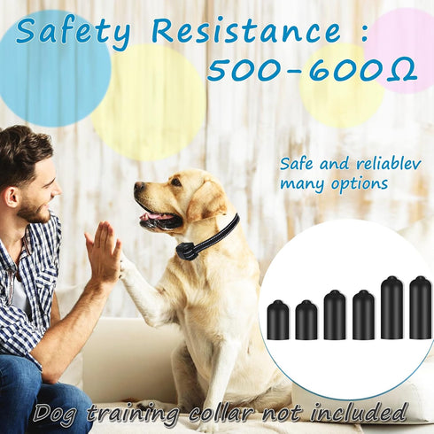 24 Pcs Dog Shock Collar Rubber Tips, Dog Prong Collar Silicone Cover Accessories, Training Rubber Tips Column, Silicone Sleeves for Dog Bark Colla...