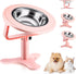 Elevated Cat Bowls Adjustable Cat Bowl Stand,Non-Slip Raised Cat Bowls Stainless Steel Raised Cat Bowls with 15°Tilted Stand for Cats and Puppy Pi...
