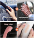 Steering Wheel Cover Deluxe Steering Wheel Protector for Cars MPV SUV Van Pickup Truck 14.5-15 inch (Black Orange)...