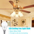 LED Ceiling Fan Light Bulbs 40W Equivalent 120V LED Candle Holder Bulb, 5W 2700K Warm White Used for Chandeliers, Ceiling Fan Lights, Wall Chandel...