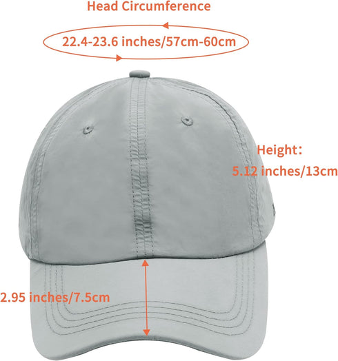 ZLYC Quick Dry Baseball Cap for Women Men Unstructured Sports Golf Tennis Hat...
