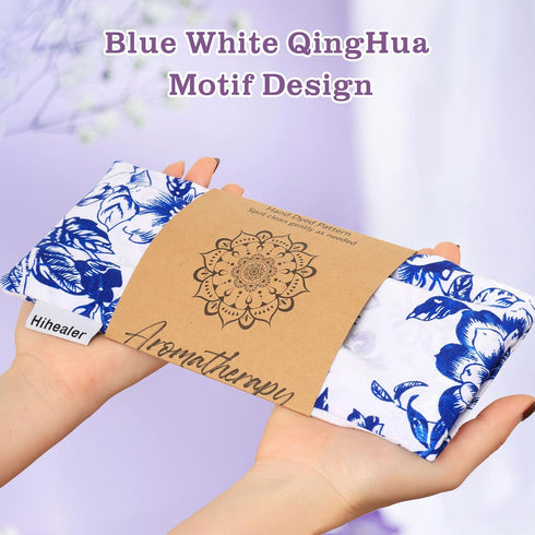 Hihealer 2-Pack Lavender Silk Eye Pillow, Relaxation Gift for Women, Weighted Eye Mask, Sinus Heating, Moist Heat Under Eye Bag, Meditation Access...
