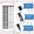 Music Note Pencils Music Pencils Music Themed Pencils Kids Musical Pencils Round White Black Pencils Woodcase Pencils with Eraser for School Offic...