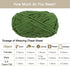4 Skeins 5mm Chenille Yarn Blanket Yarn 100g 74 Yards Each Polyester Soft Knitting for Crochet Bag, Black/Dark Green......