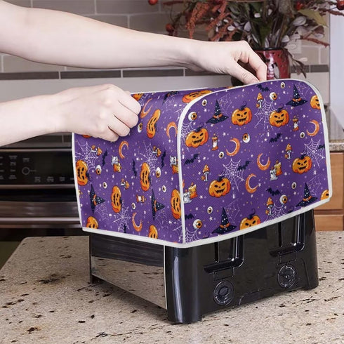 Halloween Pumpkins 2 slice Toaster Cover Small Appliance Toaster Dust Cover,Dustproof Fingerprint Protectors,Universal Size Toaster Cover...