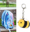 BIBABLYKE Personalized Cute Bees Pendant Crochet Keychain Lucky Funny Bees Charm Keyring Women Beautiful Pendant Keyholder Gift Cotton/Alloy...