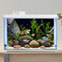 AWERT Vinyl Underwater Aquatic Plant Fish Tank Background Stone River Bed & Lake Aquarium Background 36x24 inches...