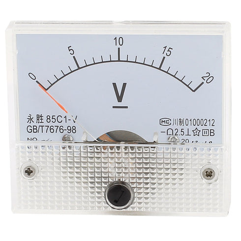 uxcell 85C1-V Panel DC Voltage Volt Analog Gauge Meter Voltmeter 0-20V...