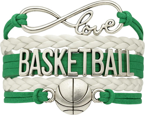 Infinity Collection Basketball Bracelet- Basketball Jewelry- Basketball Gift for Teams & Players...