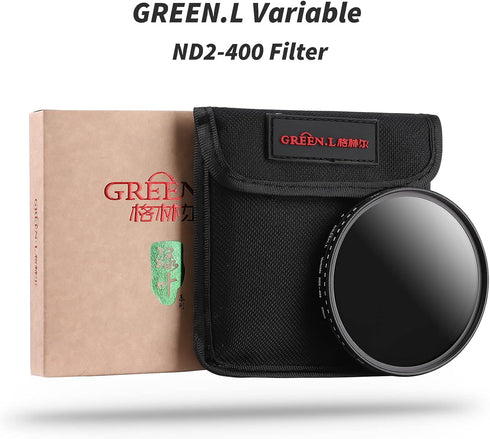 82mm Variable ND Filter, Ultra Slim ND2 to ND400 (1-9 Stops) Adjustable Neutral Density Filter for Camera Lens...