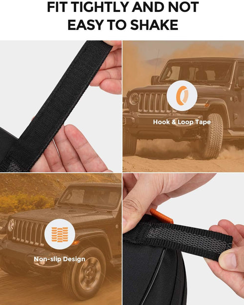 JOYTUTUS Passenger Grab Handle Storage Bag, Phone Holder Storage Organizer Bag, Multi-Purpose Pouch Organizer Bag Compatible with Wrangler CJ YJ T...