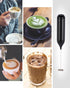 Milk Frother Handheld, ESCLAP Wirelessly Rechargeable Frother for Coffee, Electric Drink Mixer Handheld for Cappuccino, Frappe, Matcha, Hot Chocol...