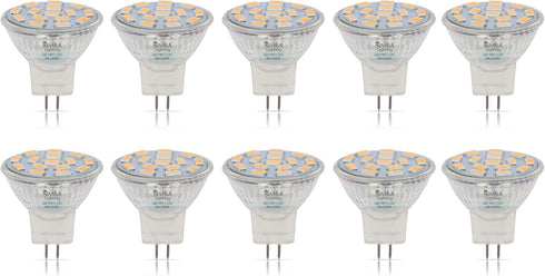 Simba Lighting LED MR11 Flood Light Bulbs (10 Pack) 12V 3W 20W Halogen Replacement 2-Pin 240lm for Landscape, Accent, Track Lights, and Christmas ...