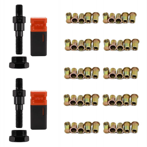 2PCS Replacement Mandrel for Riveter and 50PCS Rivet Nuts, Hand Rivet Tool Accessories (5/16"-18)...