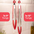 StarPack Premium Silicone Kitchen Tongs Set of 2 (9-Inch & 12-Inch) - Stainless Steel with Non-Stick Silicone Tips, High Heat Resistant to 480°F, ...
